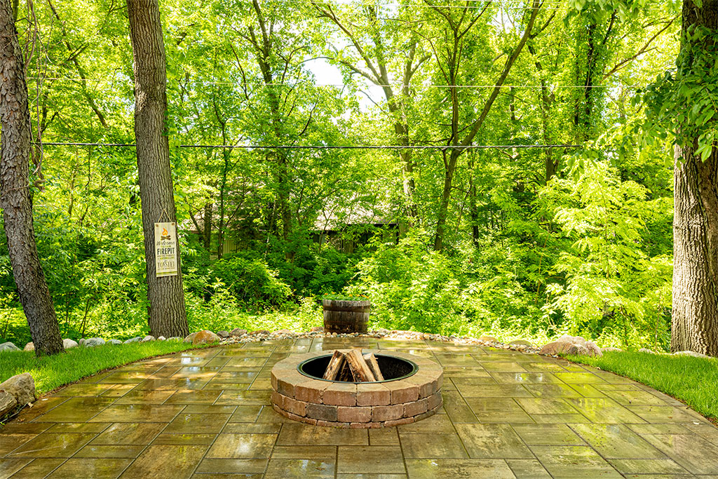 Firepit, Paver Patio, and Retaining Wall in Brighton