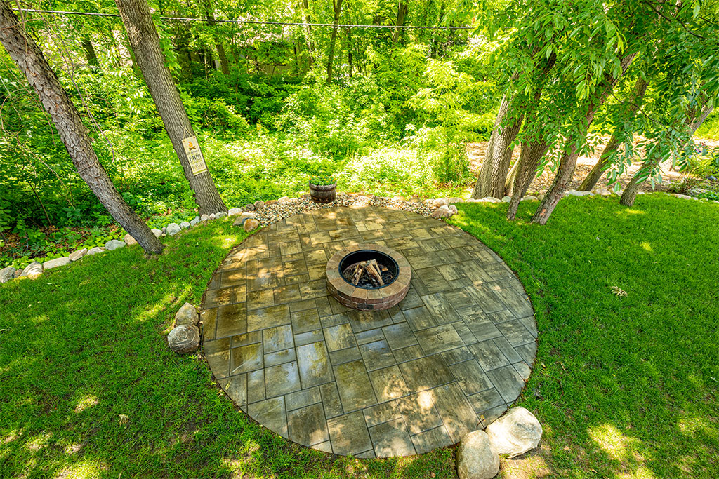 Firepit, Paver Patio, and Retaining Wall in Brighton