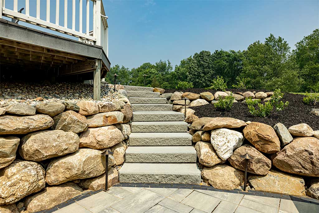 Paver Patio and Walk and Retaining Wall in Milford