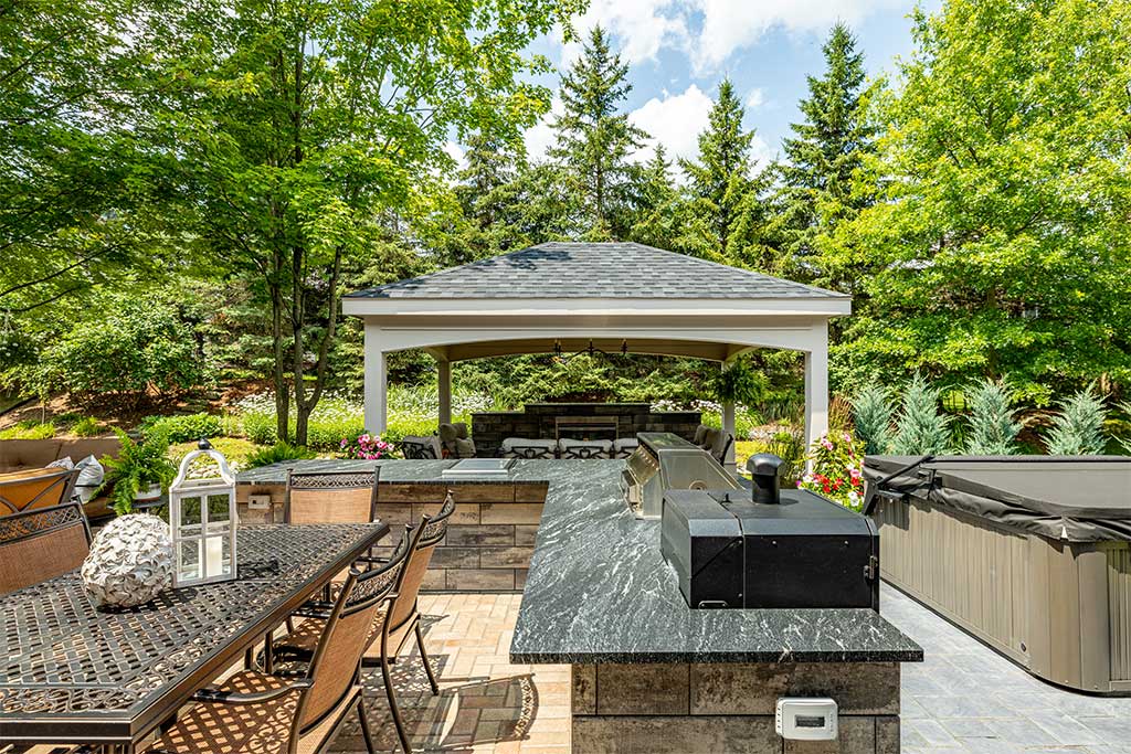 Breathtaking Outdoor Fireplace in Northville
