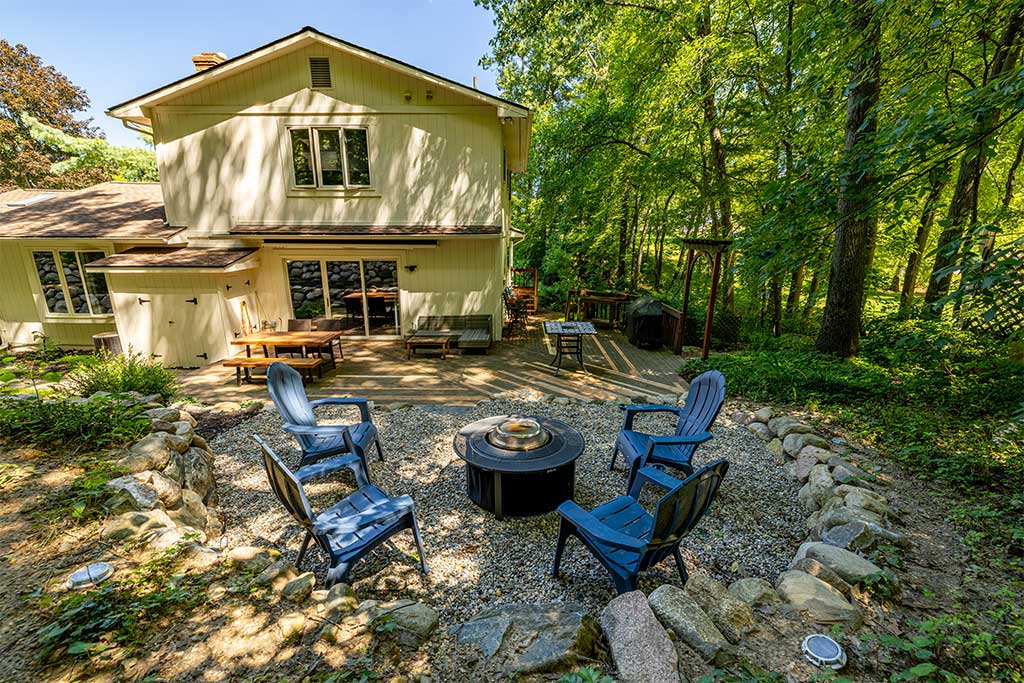 Retaining Wall and Firepit in Howell